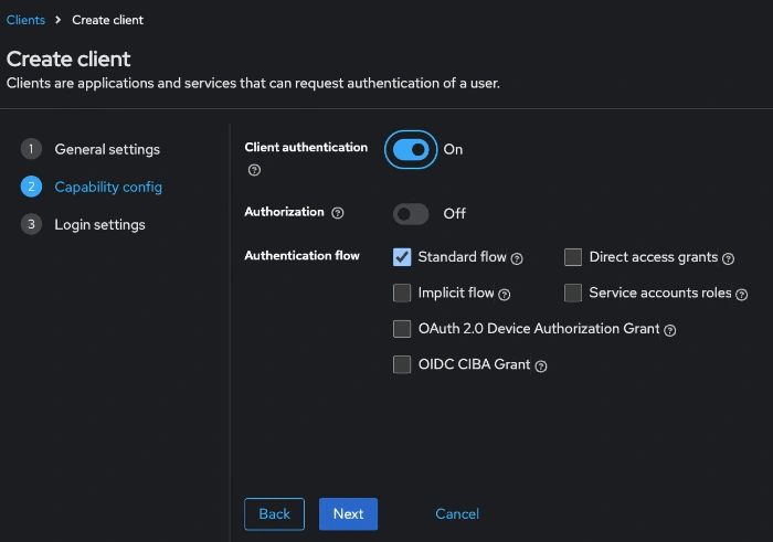 Capability config