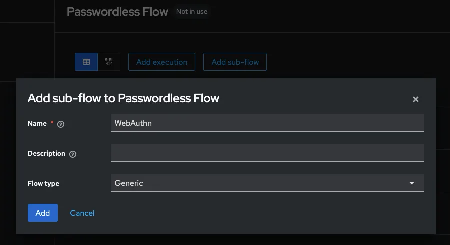 Add a sub flow
