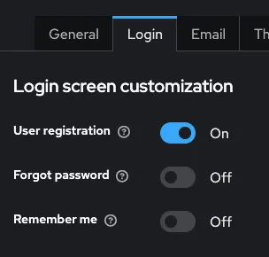 Enable user registration